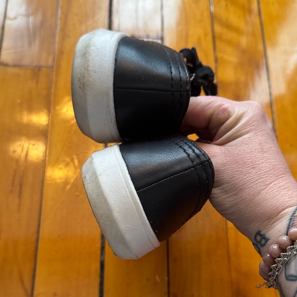 Patina Black Leather Sneakers women’s - Picture 4 of 7